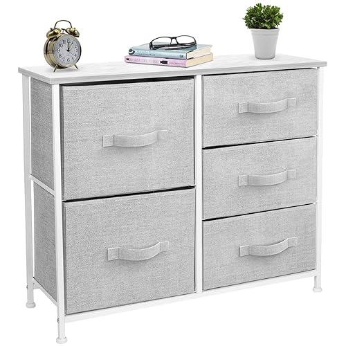 Sorbus Dresser With 5 Drawers Furniture Storage Tower Unit For